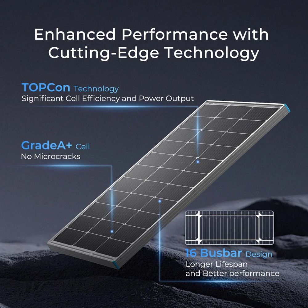 Renogy 100W Narrow Rigid Solar Panel