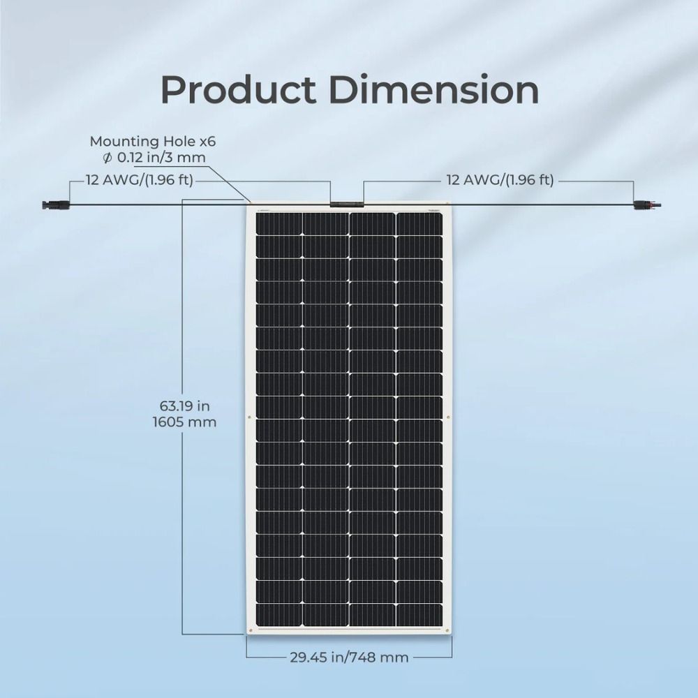 Renogy 200W Lightweight Flexible Monocrystalline Solar Panel