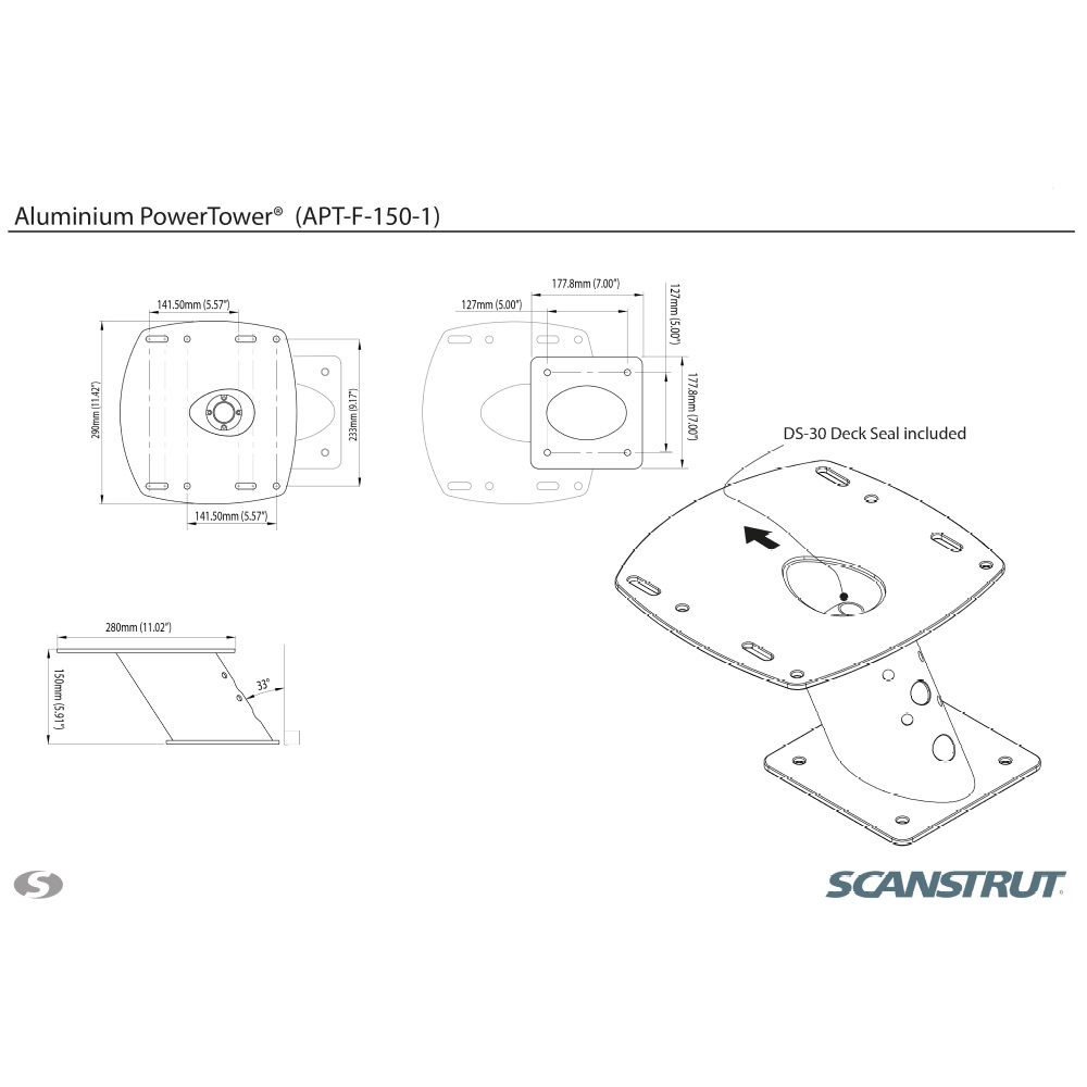 Scanstrut APT-F-150-01 Aluminium PowerTower