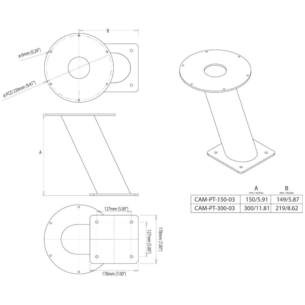 Scanstrut CAM-PT-150-03 Camera PowerTower