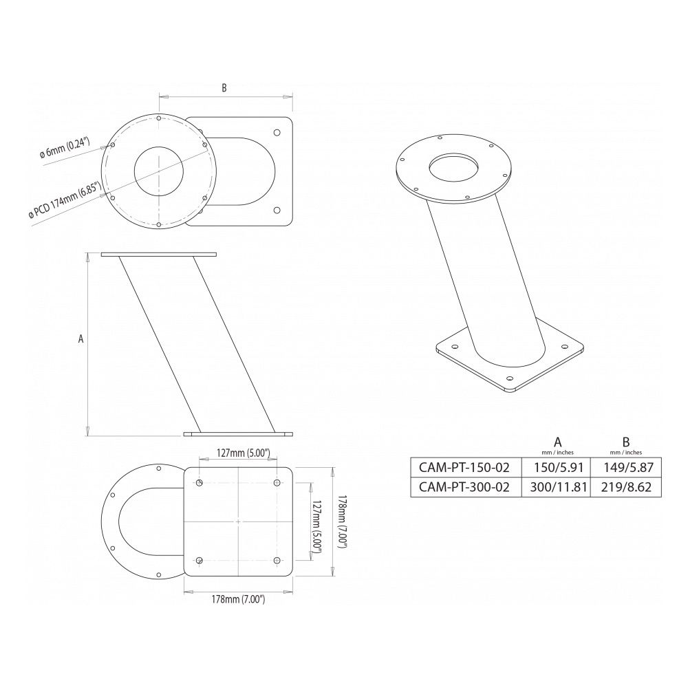 Scanstrut CAM-PT-150-02 Camera PowerTower