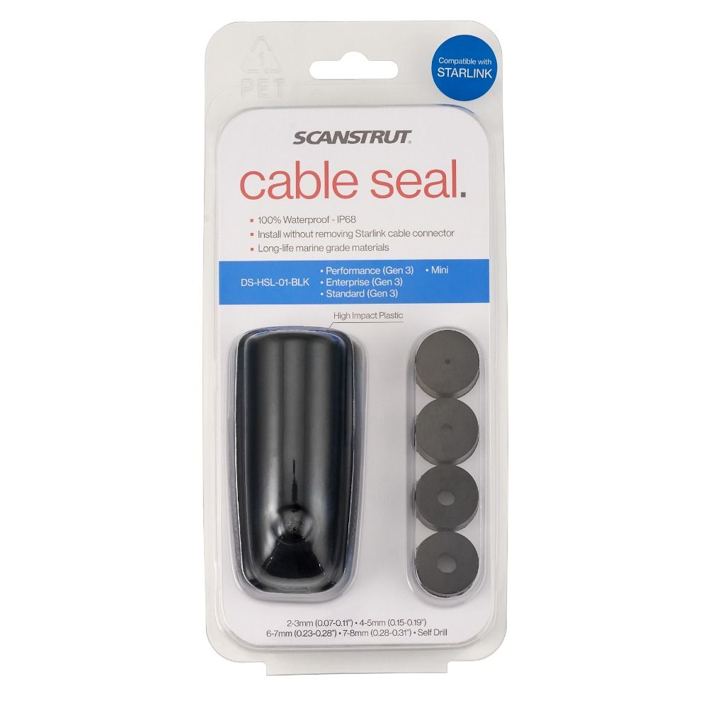 Scanstrut DS-HSL-01-BLK Starlink Compatible Horizontal Cable Seal - Black