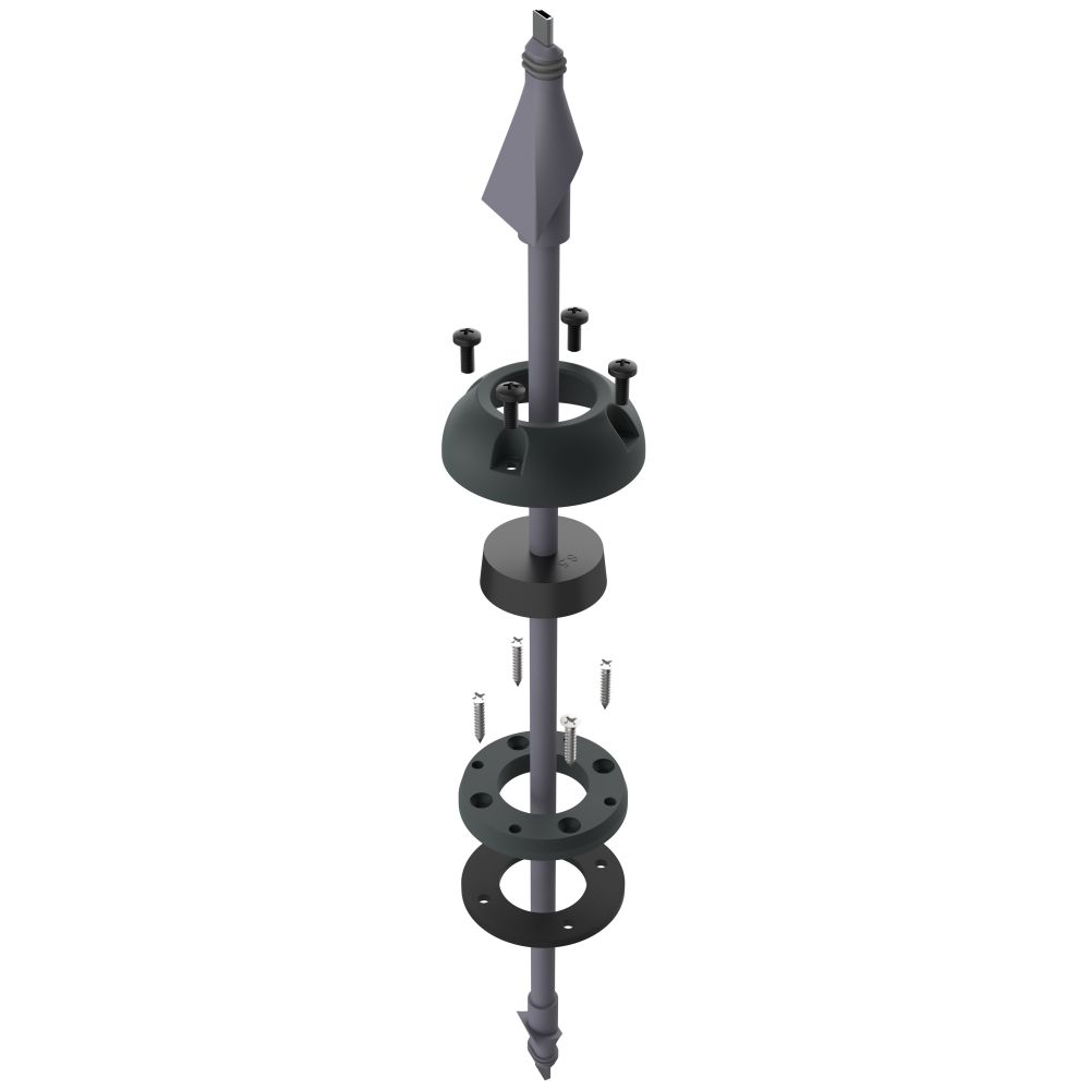 Scanstrut DS30-SL-BLK Starlink Compatible Vertical Cable Seal - Black