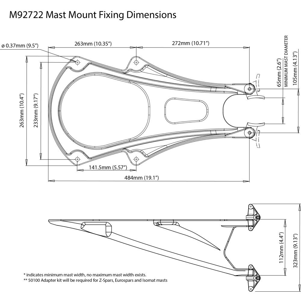 Scanstrut M92722 Mast Mount