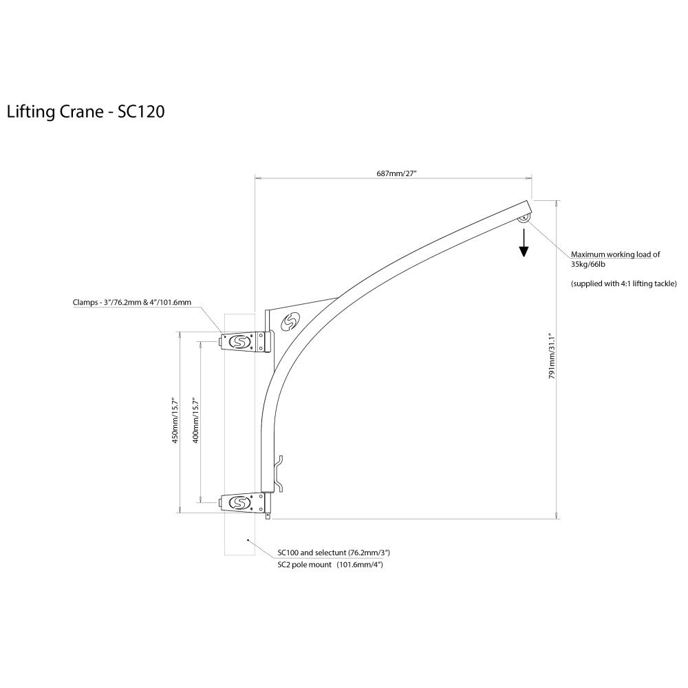 Scanstrut SC120 Lifting Crane Accessory