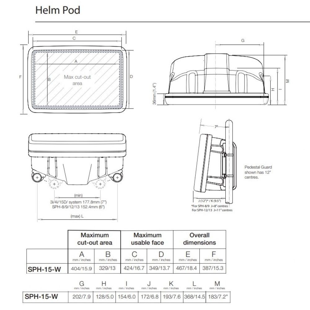 Scanstrut SPH-15-W 15" Helm Pedestal ScanPod