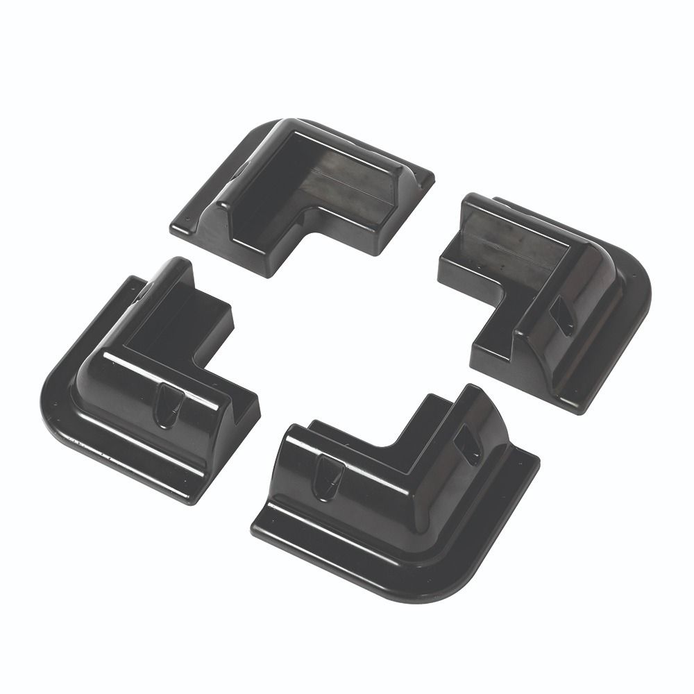 Solar Technology ABS Panel Corner Support Mounts - Black