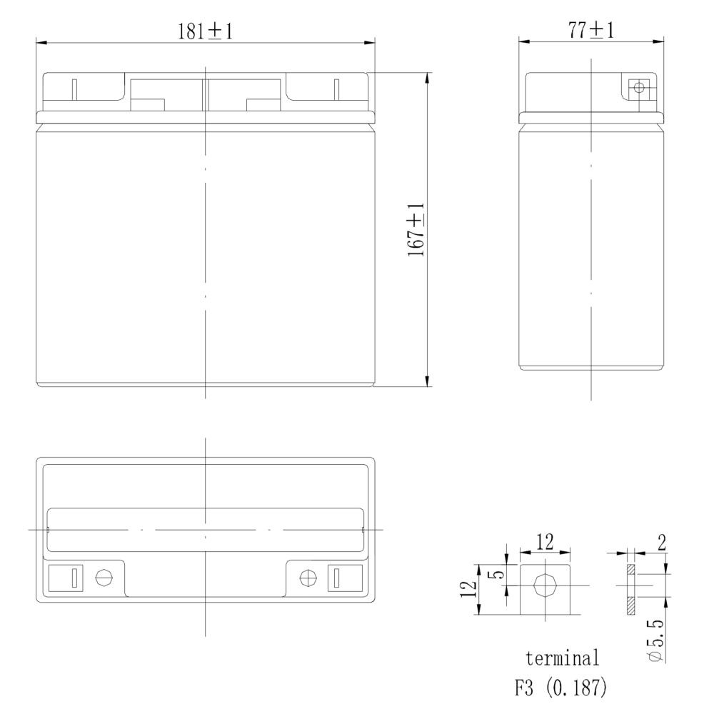 Victron AGM Deep Cycle Battery - 12V / 22Ah