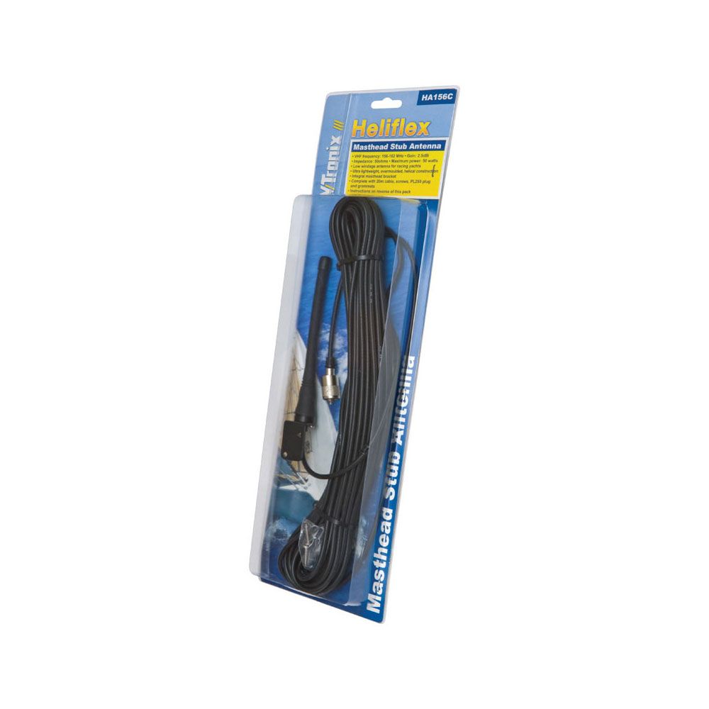Shakespeare Unity gain 0.15m V Tronix Heliflex helical stub antenna