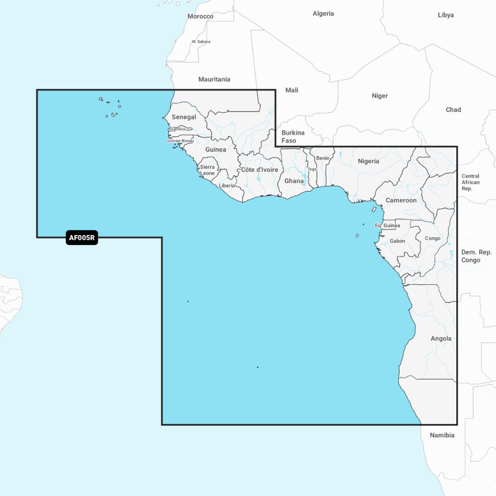 Garmin Navionics + Chart: AF005R - Africa  West