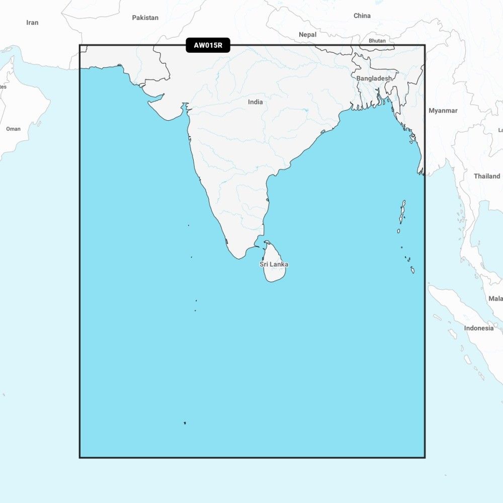 Garmin Navionics Vision+ Chart: AW015R - Indian Subcontinent