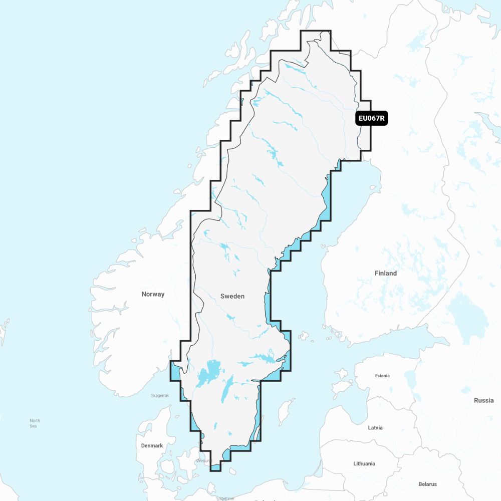 Garmin Navionics+ Chart: EU067R - Sweden  Lakes & Rivers