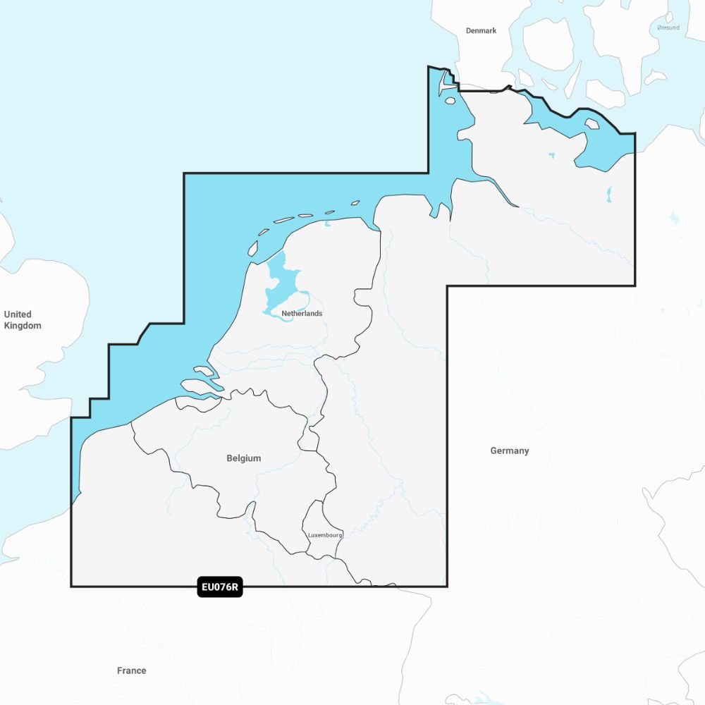 Garmin Navionics+ Chart: EU076R - Benelux & Germany  West