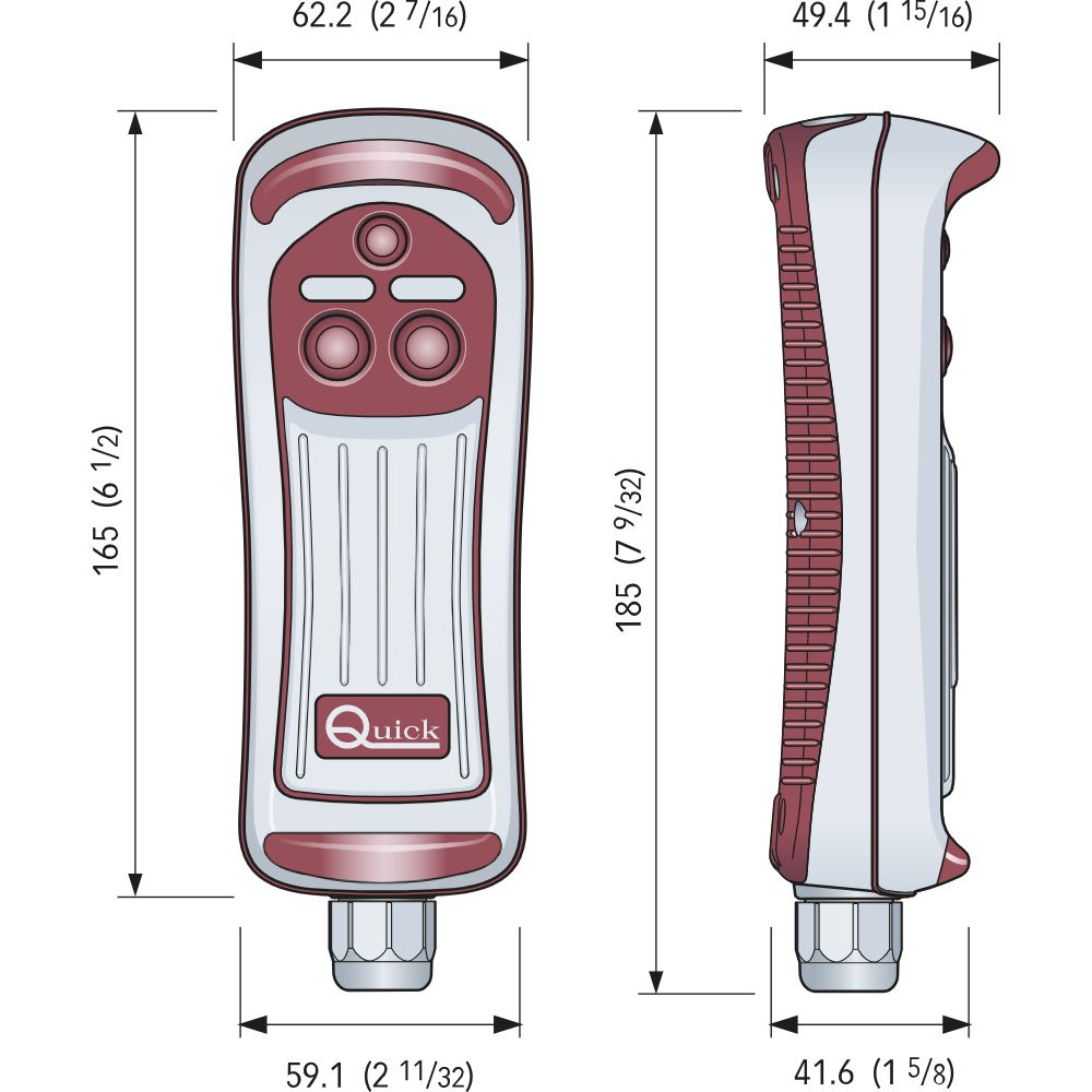 Quick HRC 1002 Wired Handheld Windlass Remote Control