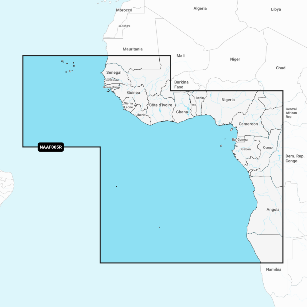 Navionics+ Regular Chart: AF005R -  Africa West