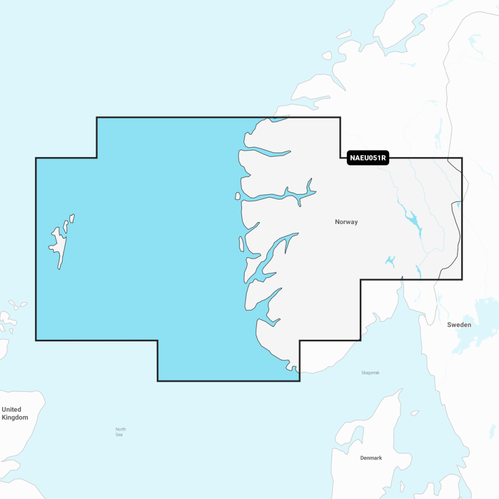Navionics+ Regular Chart: EU051R -  Norway  Lista to Sognefjord