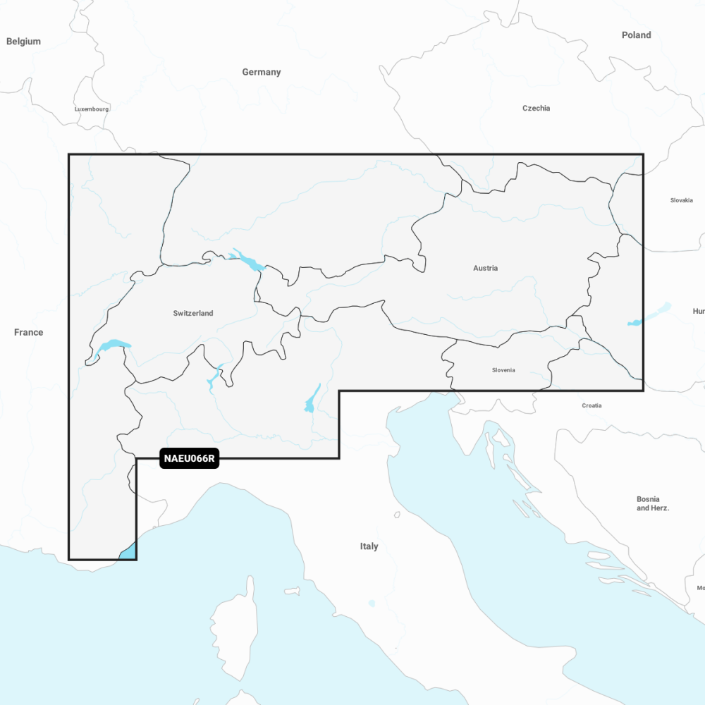 Navionics+ Regular Chart: EU066R -  Alpine  Lakes & Rivers