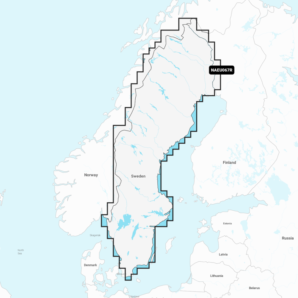 Navionics+ Regular Chart: EU067R -  Sweden  Lakes & Rivers