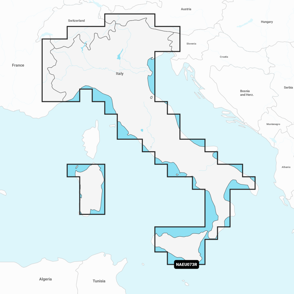 Navionics+ Regular Chart: EU073R -  Italy  Lakes & Rivers