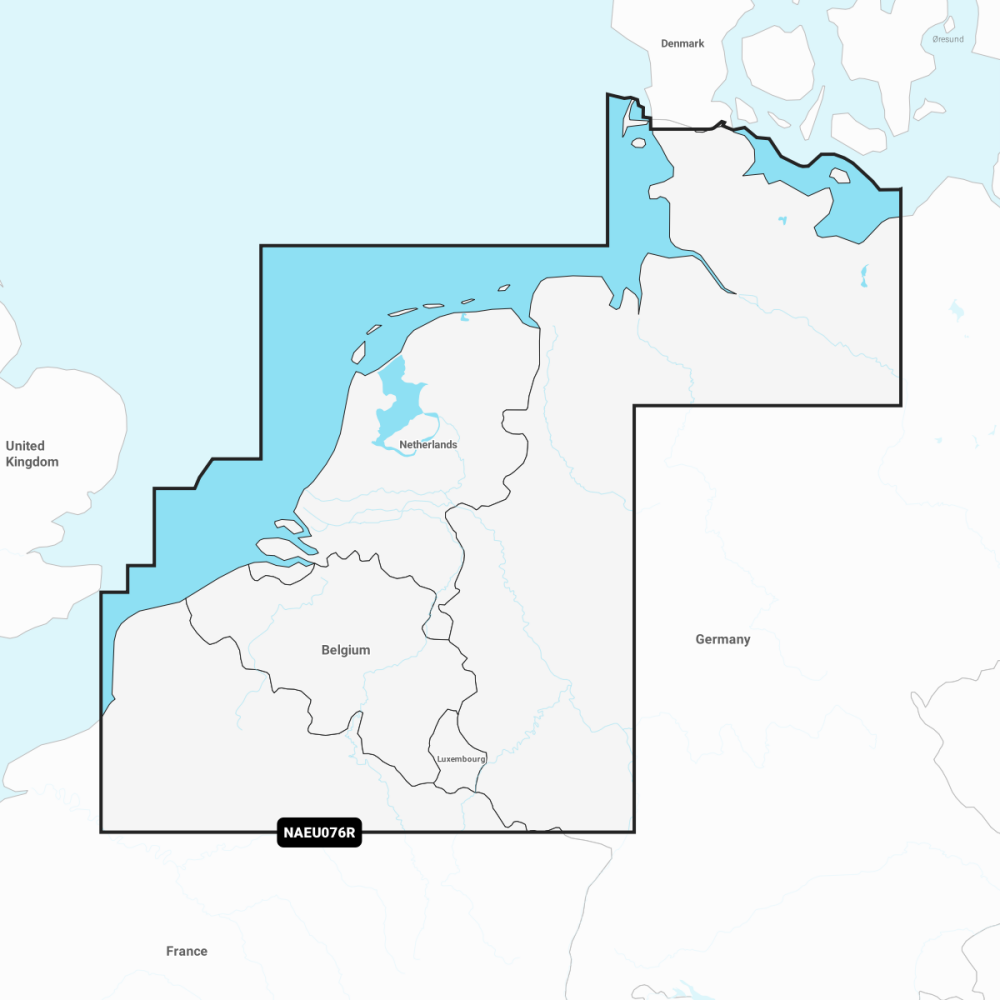 Navionics+ Regular Chart: EU076R -  Benelux & Germany  West