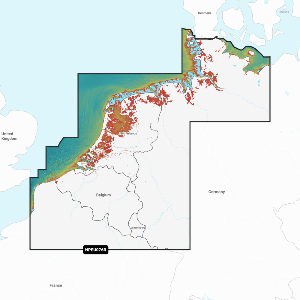 Navionics Platinum+ Regular Chart: EU076R -  Benelux & Germany  West
