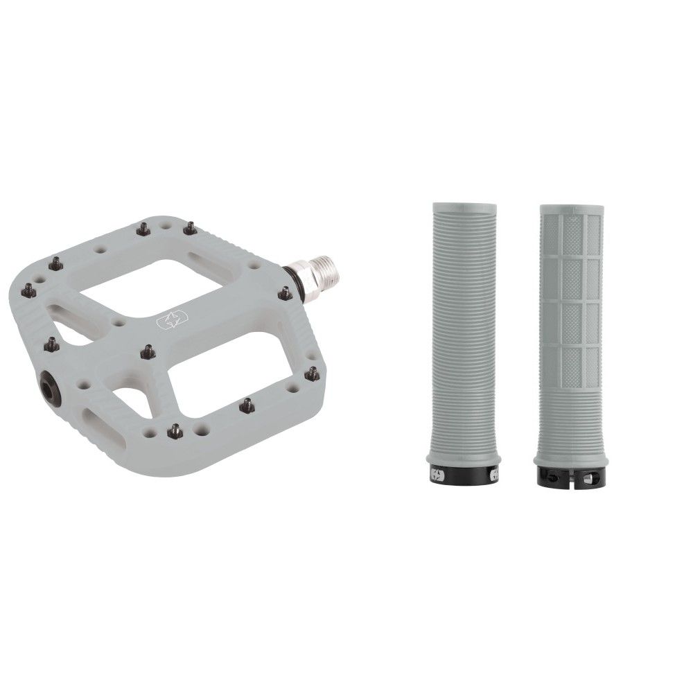 Oxford Loam Pedal & Driver Grip Bundle Grey