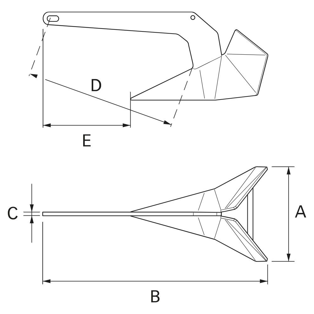 Quick Galvanized Steel Plow Anchors