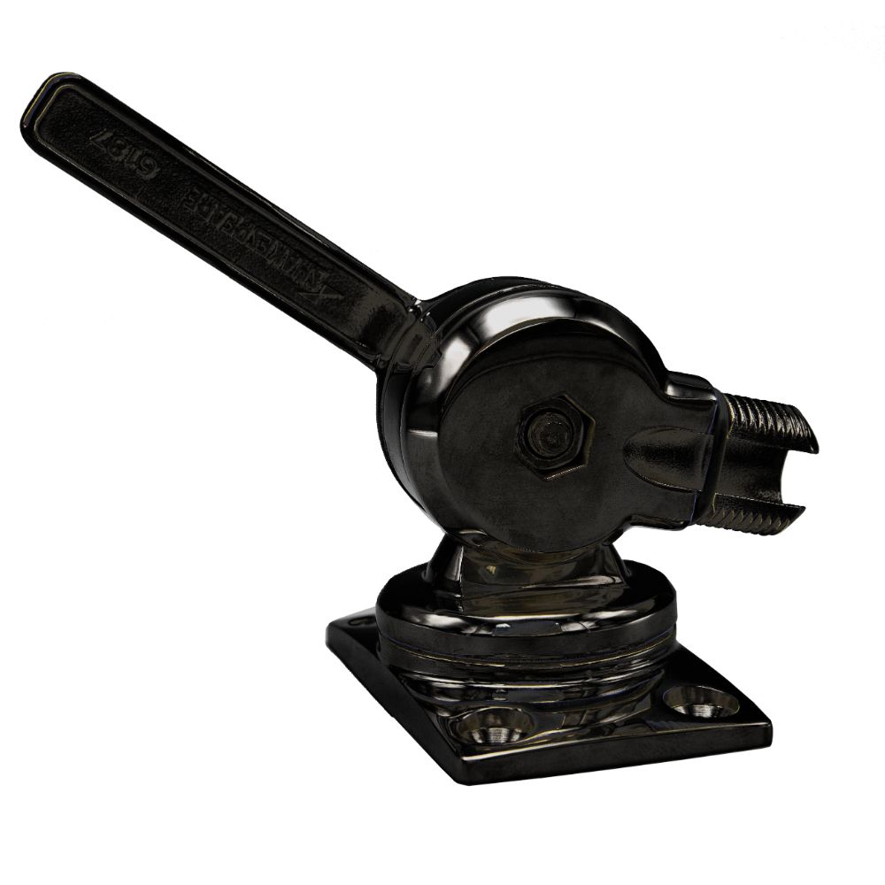 Shakespeare Marine 6187-BL S/Steel Low Profile Ratchet Mount - Black