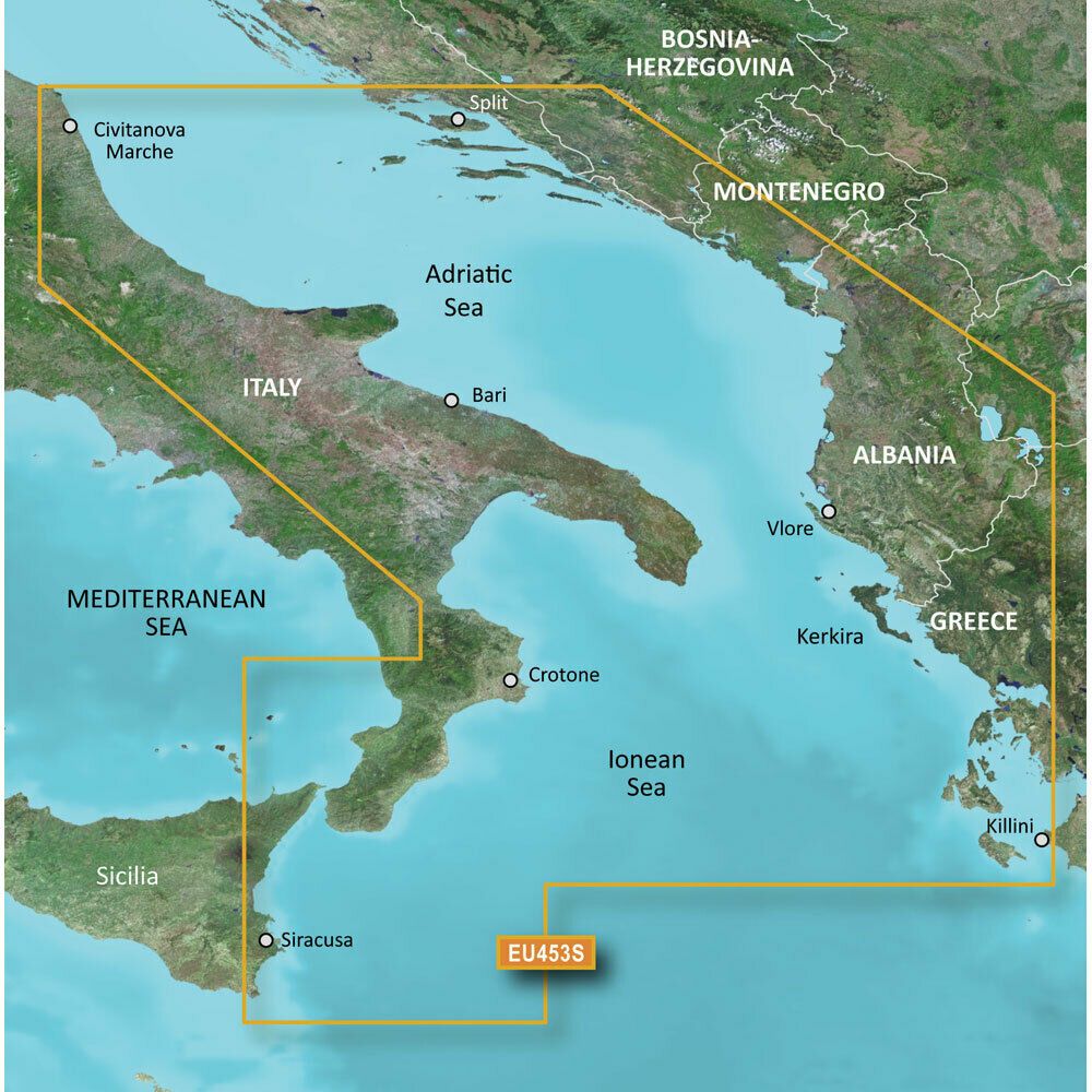 Garmin BlueChart G3 Vision - VEU453S: Adriatic Sea - South Coast