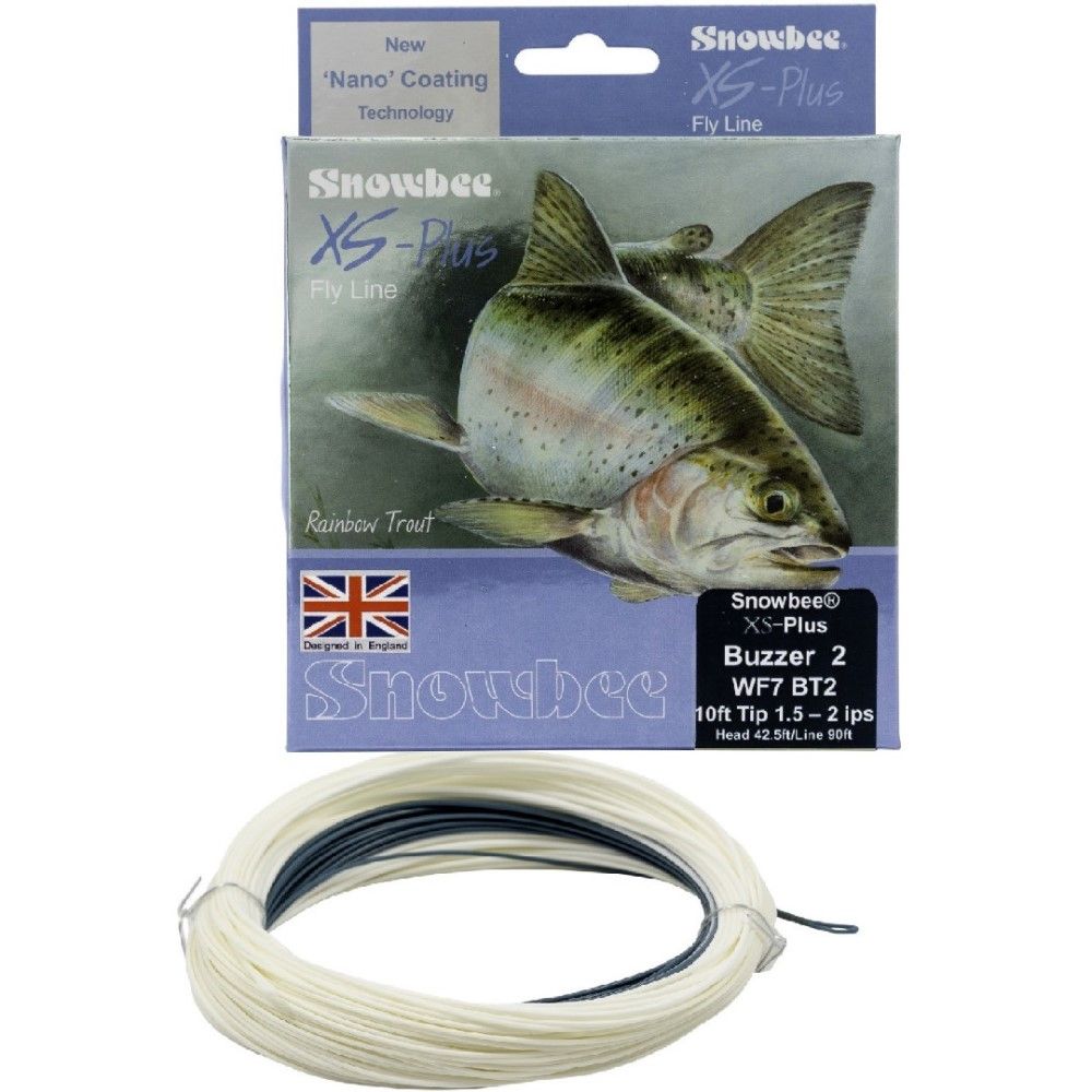 Snowbee XS-Plus Buzzer 2 Sink-Tip Fly Lines - Light Blue / Ivory