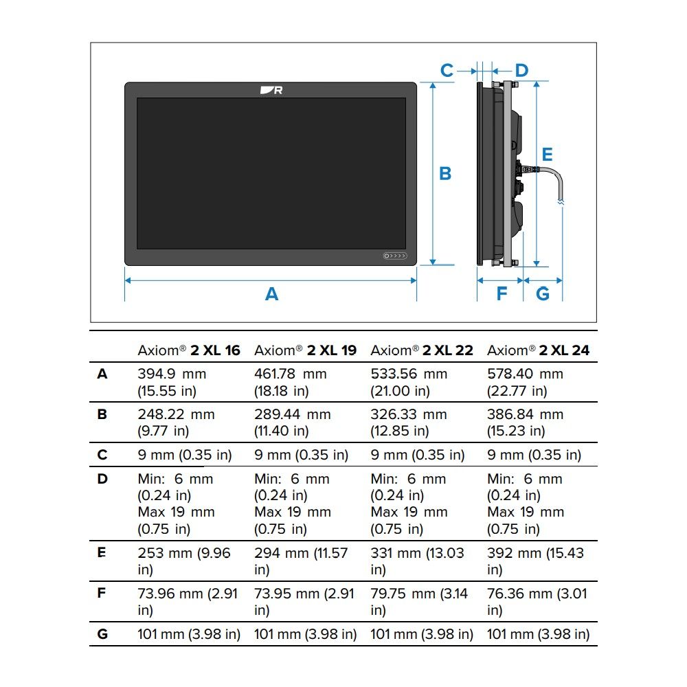 Raymarine Axiom2 XL 19 - 18.5" Glass Bridge Multi-function Display